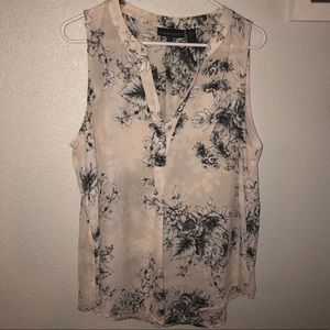 Cynthia Rowley Blush Floral Blouse